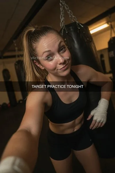 Ballbusting Caption #017: auto selfie snap - Victoria Hale