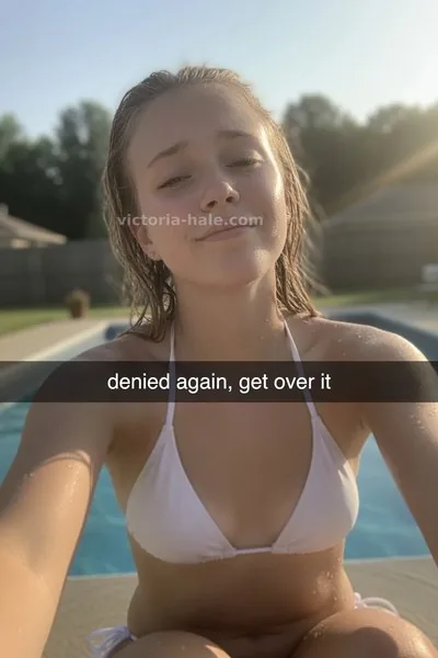 Denial Caption #001: auto selfie snap - Victoria Hale