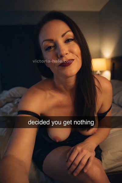 Denial Caption #048: auto selfie snap - Victoria Hale