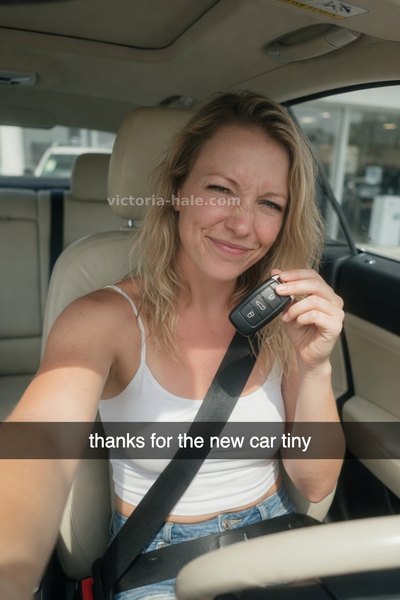 Findom Caption #018: auto selfie snap - Victoria Hale