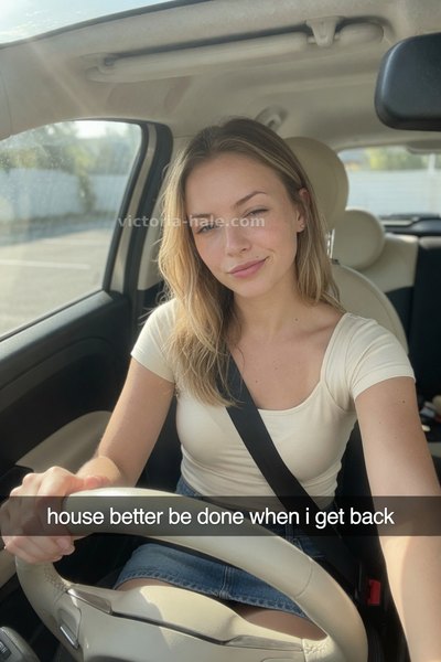 FLR Caption #009: auto selfie snap - Victoria Hale