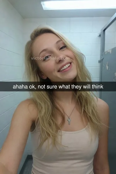 Keyholder Caption #065: blonde skinny selfie snap - Victoria Hale