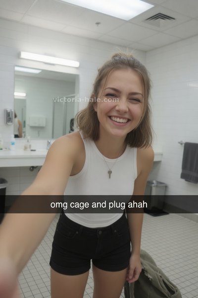 Keyholder Caption #044: blonde college selfie snap - Victoria Hale